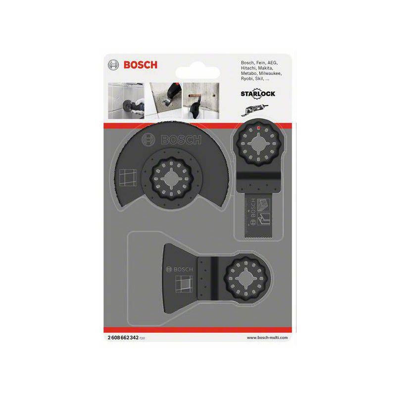 BOSCH 2608662342 3 PIECE MULTI-CUTTER TILE BLADE SET