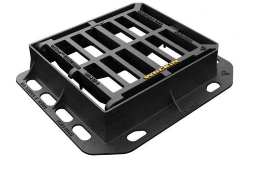 WREKIN (A757) 430 x 370 x 100mm D/IRON A/THEFT GRATE & FRAME D400 TRISTAR RANGE DGH0D4/4337/KT