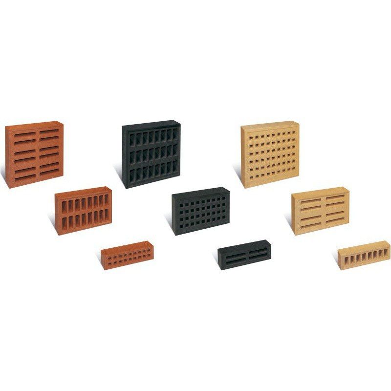 REDBANK 352 SQUARE HOLE AIR BRICK 215 x 215mm RED SSABRED2222EA