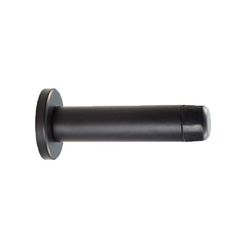 WALL MOUNTED CYLINDER DOORSTEP WITH ROSE BOXED MATT BLACK AA21MB