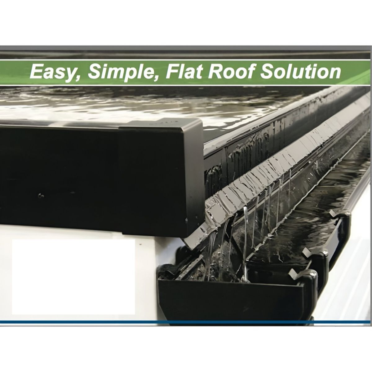 PERMAROOF UPVC EDGE TRIM BLACK 2.5m x 65mm QTEDGE2.5