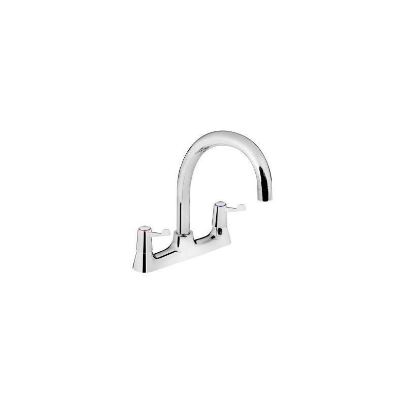 BRISTAN VAL2DSMCCD LEVER CERAMIC DISC DECK SINK MIXER C/W 3" LEVERS CHROME