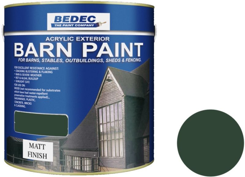 BEDEC MATT BARN PAINT 2.5l DARK GREEN BEDE2AK0095/40