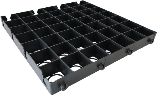WREKIN GEOWORKS ECODECK 500 x 500 x 40mm DEEP GRAVEL & GRASS RETENTION BLACK (PER TILE)