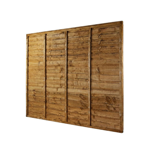 6' x 3' Horizontal Lap Treated Wooden Fence Panel