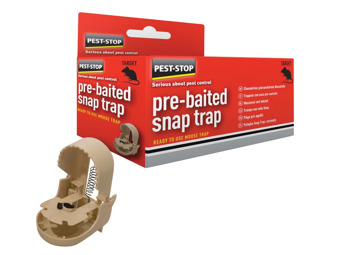 PEST STOP PRCPSSTMB LIVE CAPTURE PRE-BAITED MOUSE SNAP TRAP