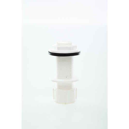 POLYPIPE PUSHFIT OVERFLOW STRAIGHT 21.5mm VP49 TANK CON VP49W WHITE