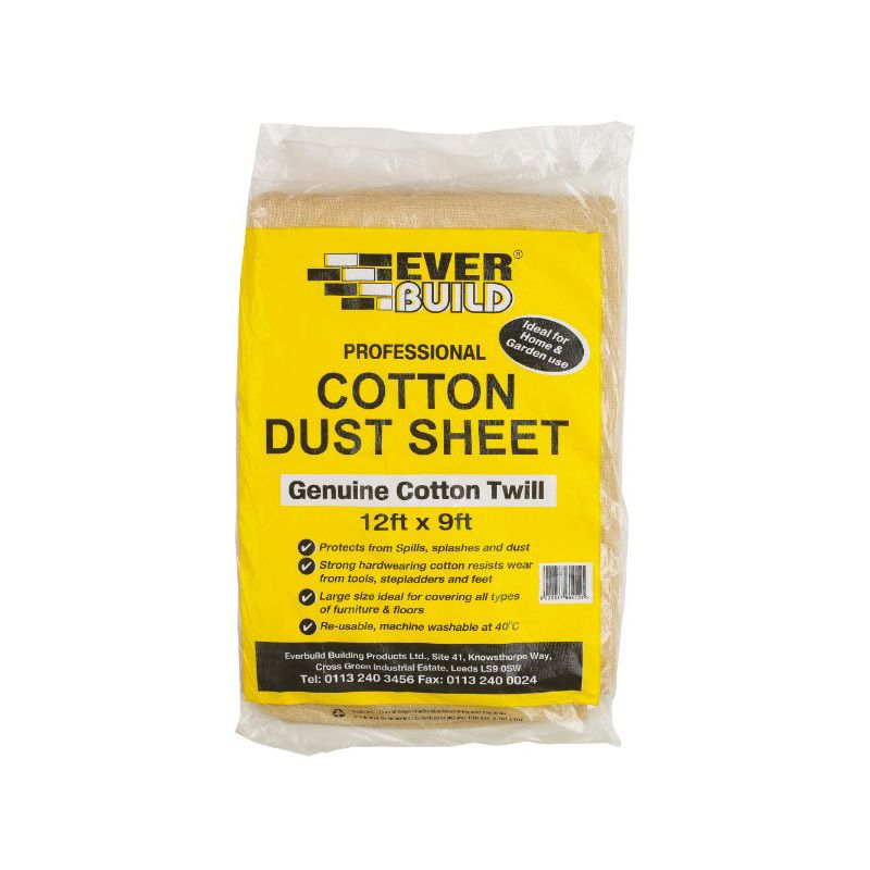 Everbuild Cotton Dust Sheet 12 x 9' Dust