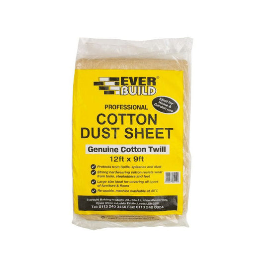 Everbuild Cotton Dust Sheet 12 x 9' Dust