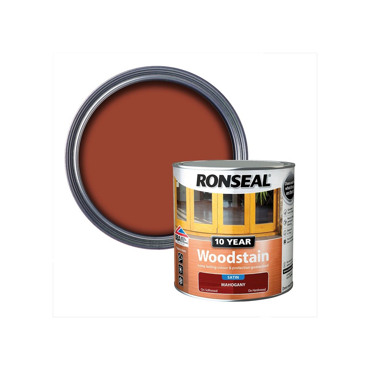 RONSEAL 10 YEAR WOODSTAIN 2.5l MAHOGANY 38685