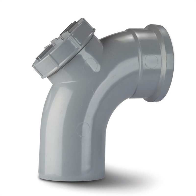 POLYPIPE SOIL ACCESS BEND 110mm x 92.5deg SB413 SB413G GREY