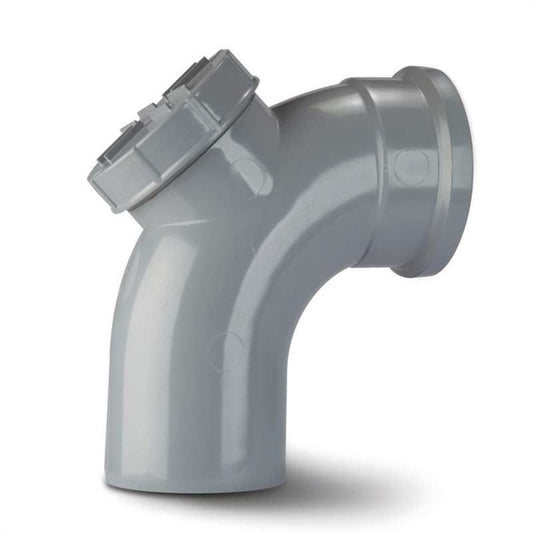 POLYPIPE SOIL ACCESS BEND 110mm x 92.5deg SB413 SB413G GREY