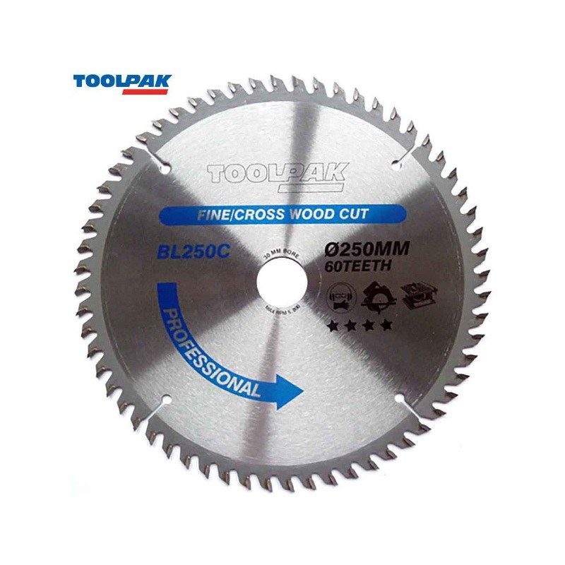 TOOLPAK BL250C 250MM X 30MM X 60T TCT SAW BLADE
