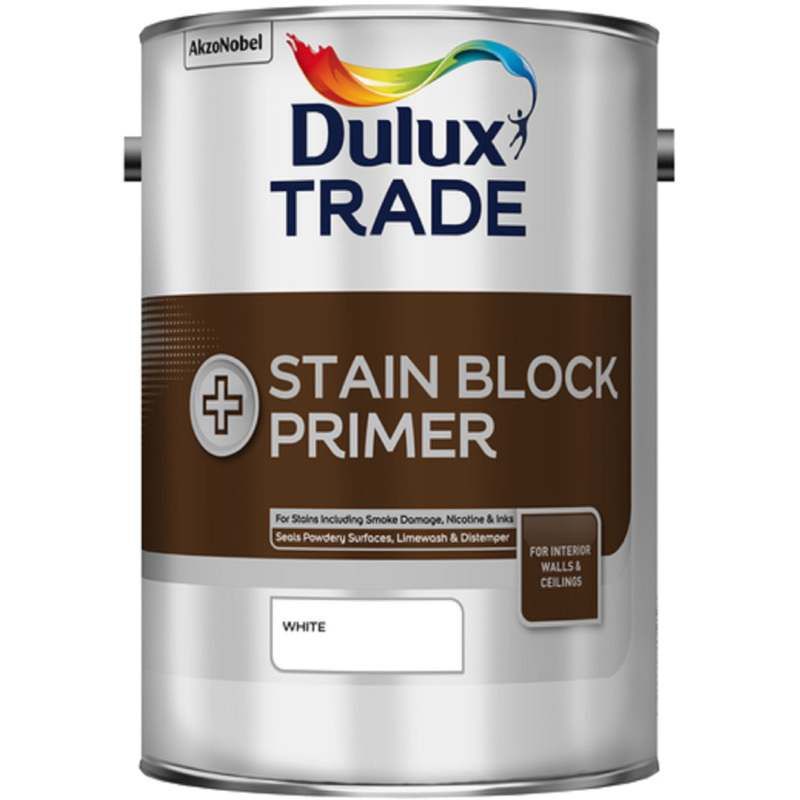DULUX 5183284 TRADE WHITE STAIN BLOCK PLUS 1l