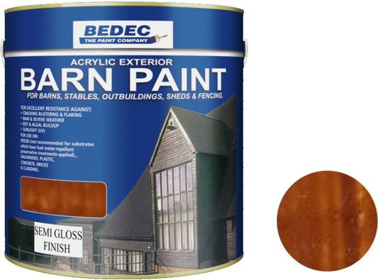 BEDEC SEMI GLOSS BARN PAINT 2.5l JACOBEAN WALNUT BEDE2AK1296/40