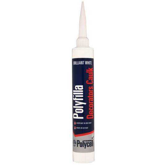 POLYFILLA TRADE DECORATORS CAULK WHITE 380ml TUBE 5085009