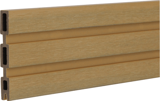 COMPLETE COMPOSITE SLATTED FENCING TOP BOARD 1830 x 135 x 20mm SPICED CEDAR CCSFTBSC