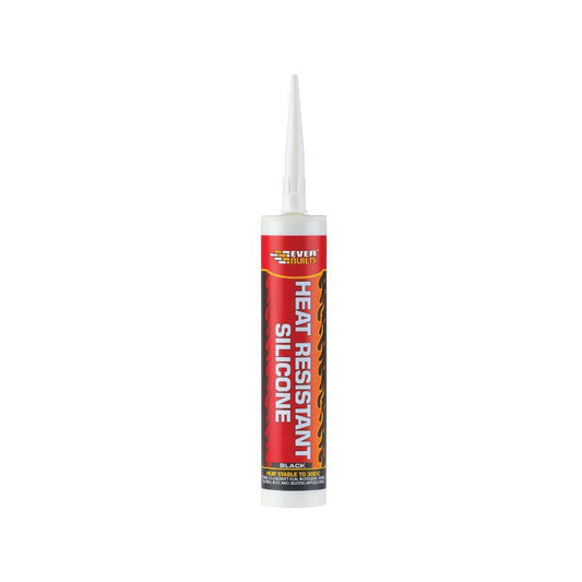Everbuild Heat Resistant Silicone 300ml Black PCHEATSIL