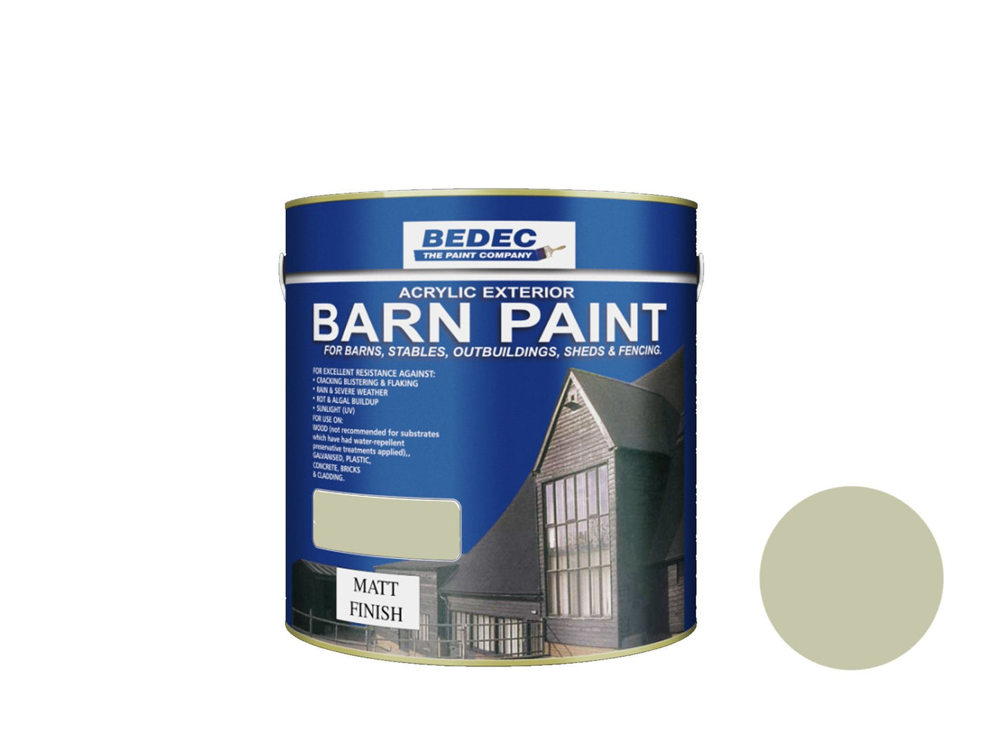 BEDEC MATT BARN PAINT 2.5l FRENCH GREY BEDE2AN2015/40