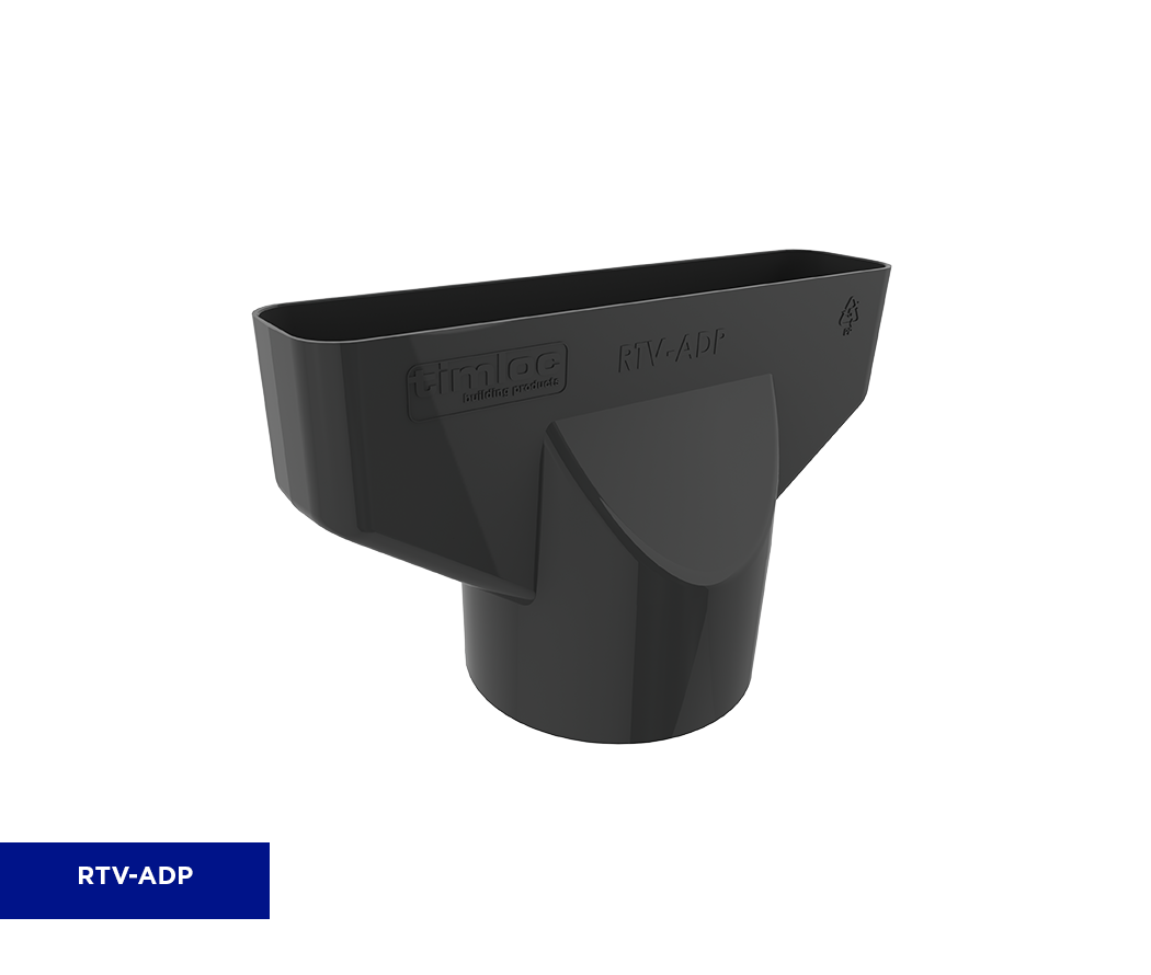 TIMLOC PLAIN TILE VENT ADAPTER BLACK RTV-ADP