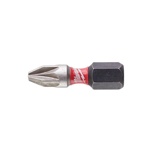 MILWAUKEE 4932472040 SHOCKWAVE POZIDRIVE SCREWDRIVER BITS Pz2 x 25mm (PACK 2)