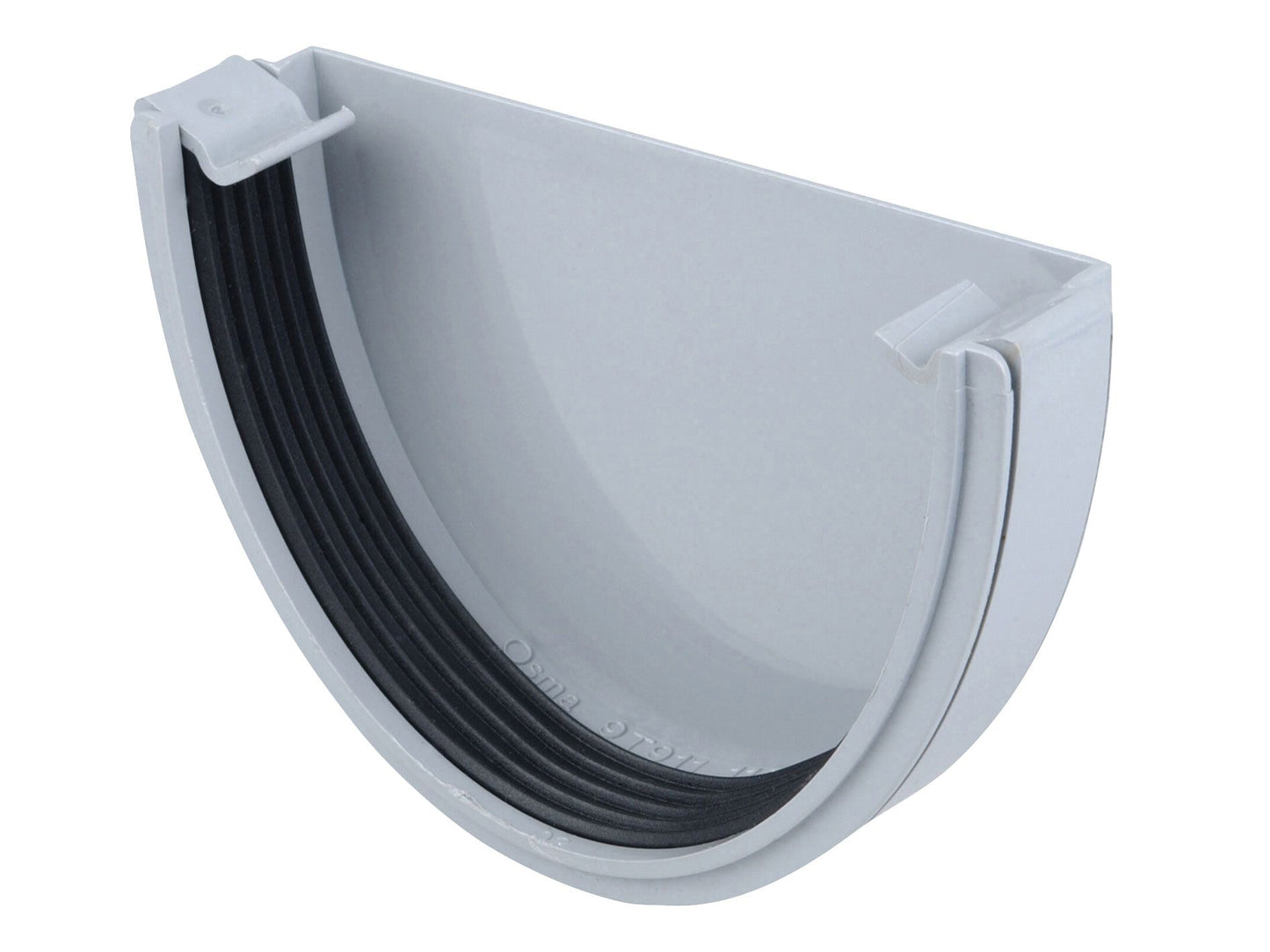OSMADEEPLINE 9T911 PVCU GUTTER STOPEND EXTERNAL 113mm 9T911G GREY