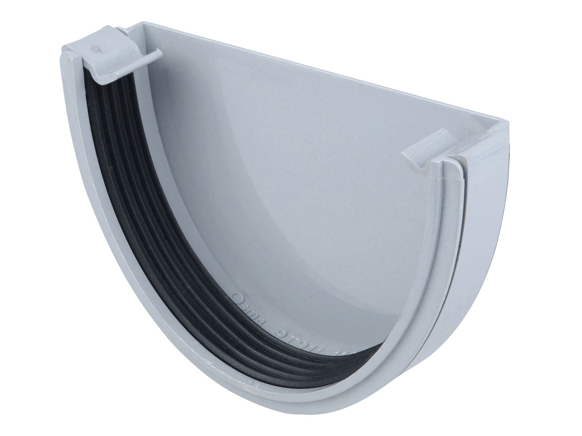OSMADEEPLINE 9T911 PVCU GUTTER STOPEND EXTERNAL 113mm 9T911G GREY