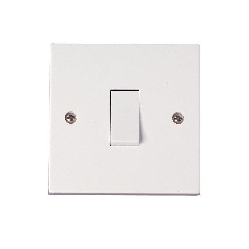CLICK PRW011 PLATESWITCH 1G 2W 10A WHITE