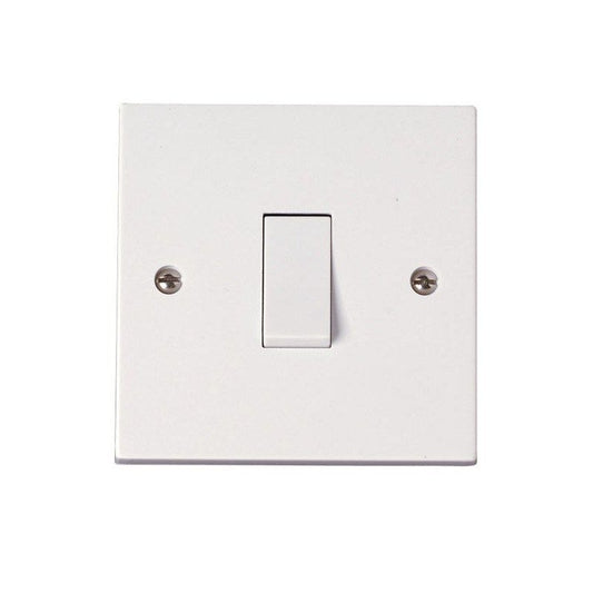 CLICK PRW011 PLATESWITCH 1G 2W 10A WHITE