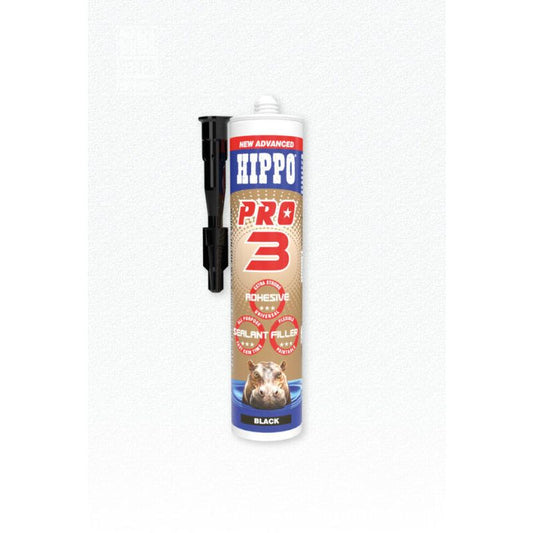 HIPPO PRO3 3-IN-1 ADHESIVE SEALANT FILLER 290ml BLACK H18513