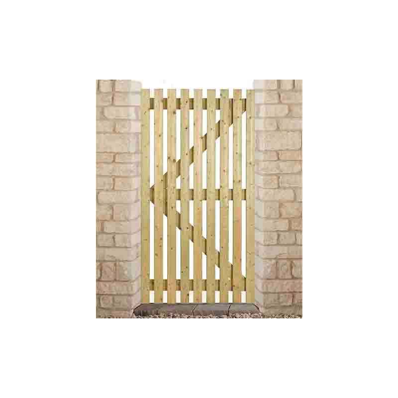 CHARLTON ORC3F ORCHARD FLAT SLATTED GATE 915 x 1750mm GREEN