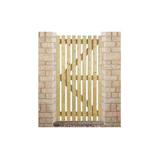 CHARLTON ORC3F ORCHARD FLAT SLATTED GATE 915 x 1750mm GREEN