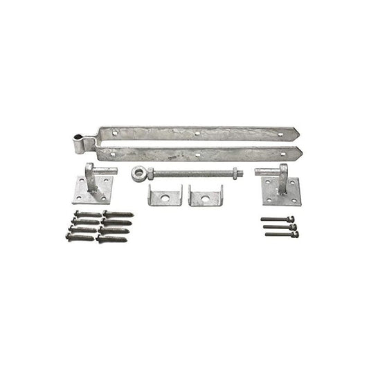 600mm 24" GALV ADJ BOTTOM FIELDGATE SET ON 4" PLATES TO SUIT 19mm PINS P/PACK 167-153PPSET1GV