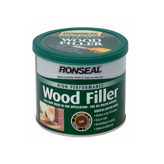 RONSEAL HIGH PERFORMANCE WOOD FILLER 550g DARK 36384
