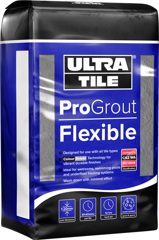 INSTARMAC UTF PROGROUT FLEXIBLE 3kg BAG (1-20mm JOINT) GREY UTF PG FLEXIBLE G 3