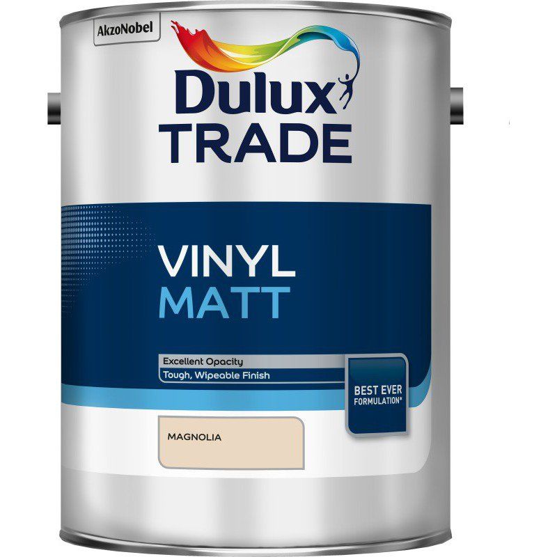 DULUX TRADE VINYL MATT EMULSION 5l MAGNOLIA 5091653