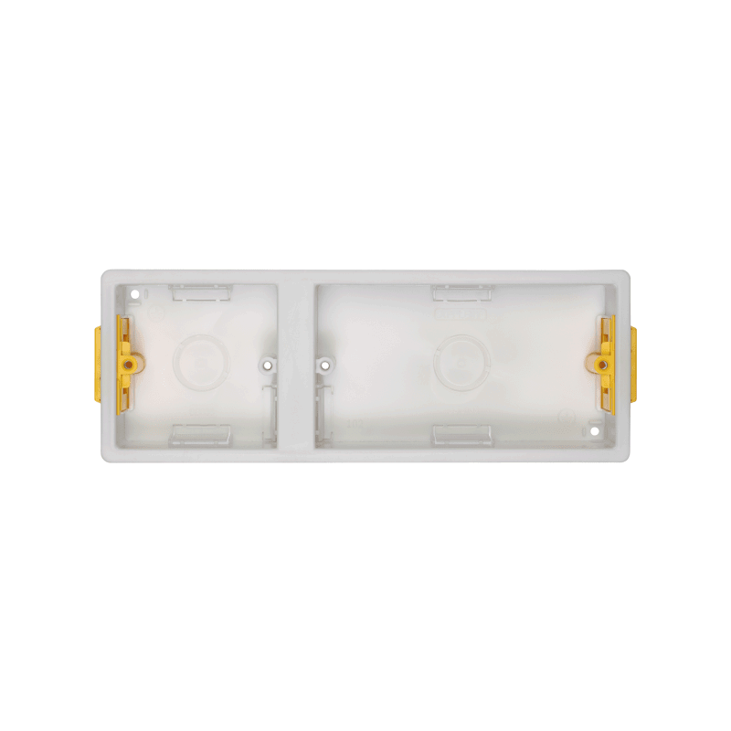 APPLEBY SB638 1/2-GANG DUAL ACCESSORY DRY LINING INSTALLATION BOX WITH ADJUSTABLE LUGS 35mm