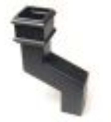 BRETT CAST IRON STYLE SQUARE DOWNPIPE OFFSET 150mm BLACK BR5150CI