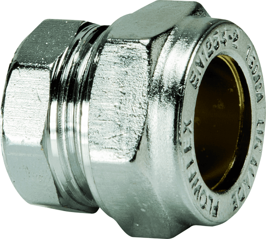 FLOWFLEX CHROME COMPRESSION STOP END 15mm P923CP.4