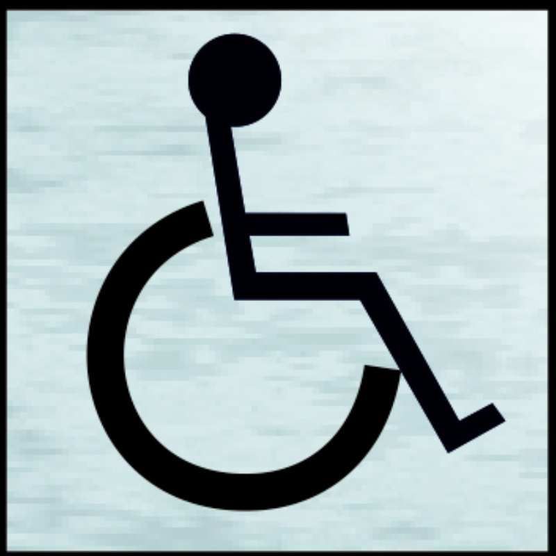 MINI SELF ADHESIVE SIGNS 120 x 122mm DISABLED SYMBOL 2105
