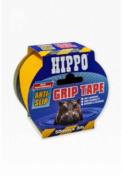 HIPPO GRIP TAPE 50mm x 3m YELLOW/BLACK H18417