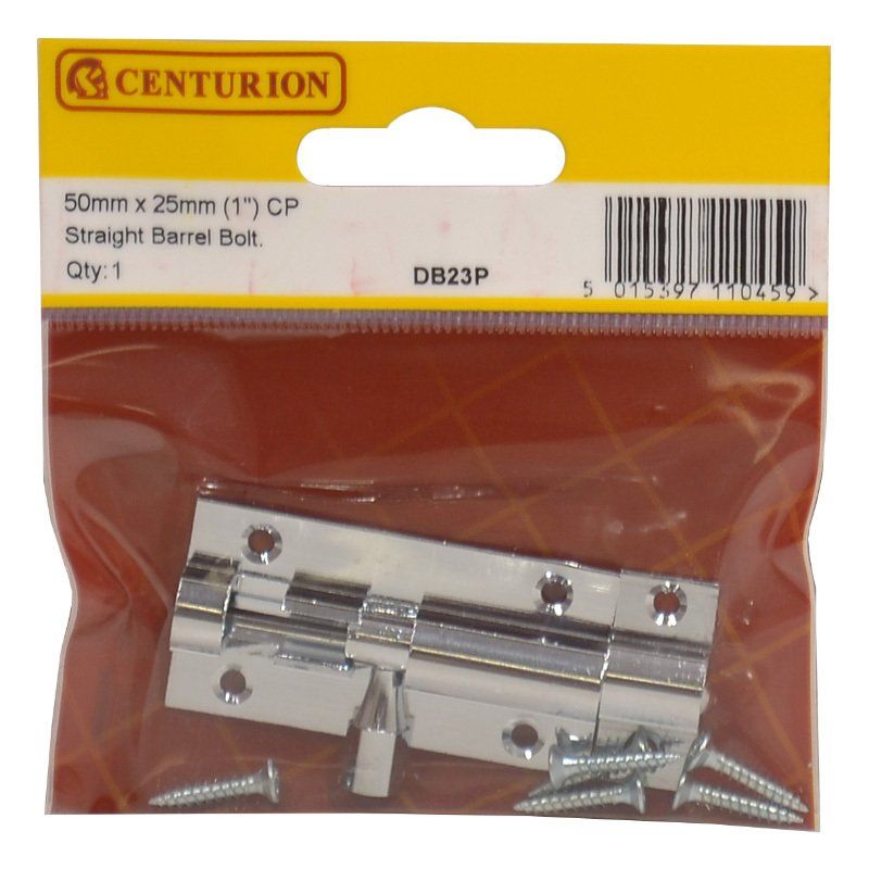 CENTURION DB23P CHROME 50mm DOOR BOLT