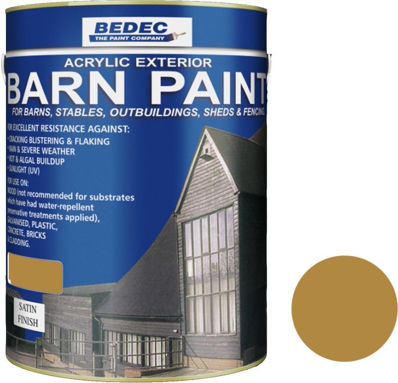 BEDEC SATIN BARN PAINT 5l SOLID PINE BEDE2AV1873/46