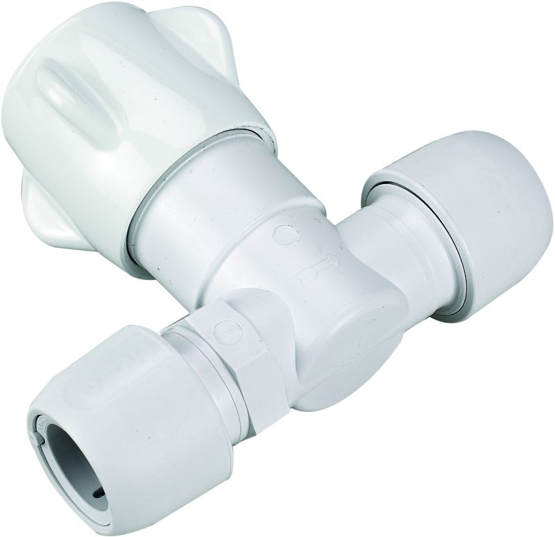HEP2O NEW STOPCOCK COLD WATER 22mm WHITE HX36/22W