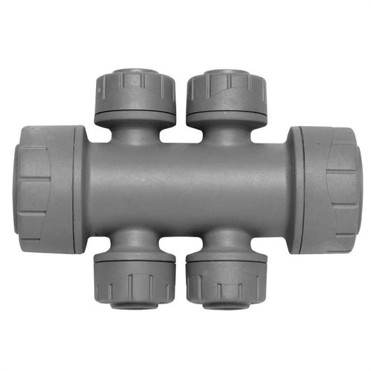 POLYPIPE DOUBLE SIDED MANIFOLD 4 PORT 22 x 10mm PB4822