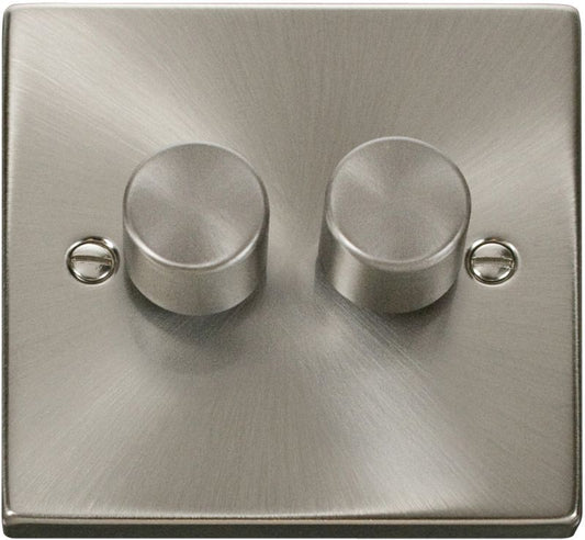 CLICK VPSC140 1G 2WAY 400W DIMMER SW SATIN CHROME