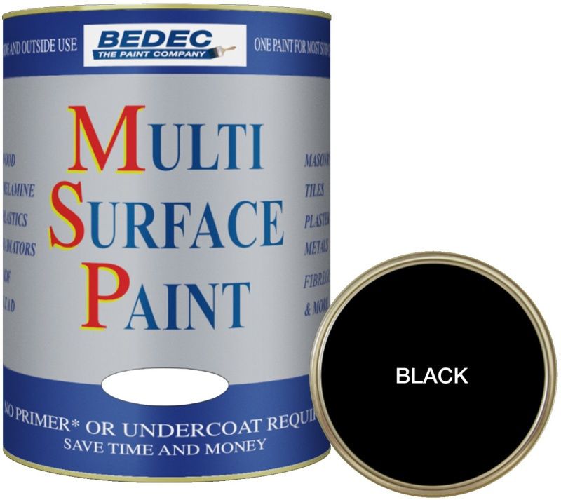 BEDEC MULTI SURFACE PAINT 5l SOFT MATT BLACK MSP