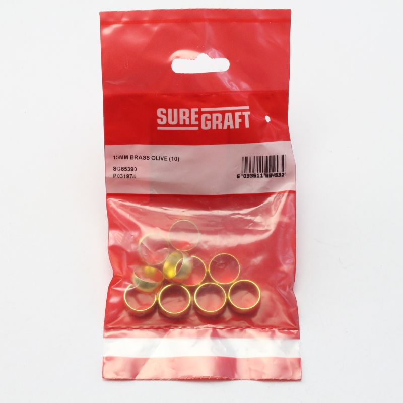 EMBRASS EP PRE-PACK BRASS OLIVE 15mm (PACK 10) 324028-PAC