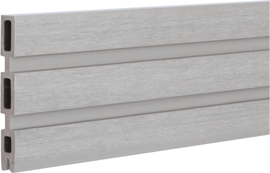 COMPLETE COMPOSITE SLATTED FENCING TOP BOARD 1830 x 135 x 20mm MISTY WOOD CCSFTBSG
