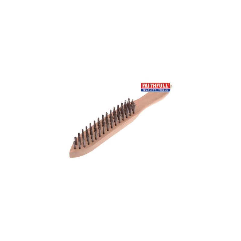FAITHFULL FAI6804F 4 ROW HEAVY DUTY WIRE SCRATCH BRUSH